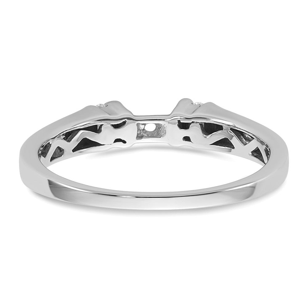 14K White Gold Diamond Peg Set Engagement Ring