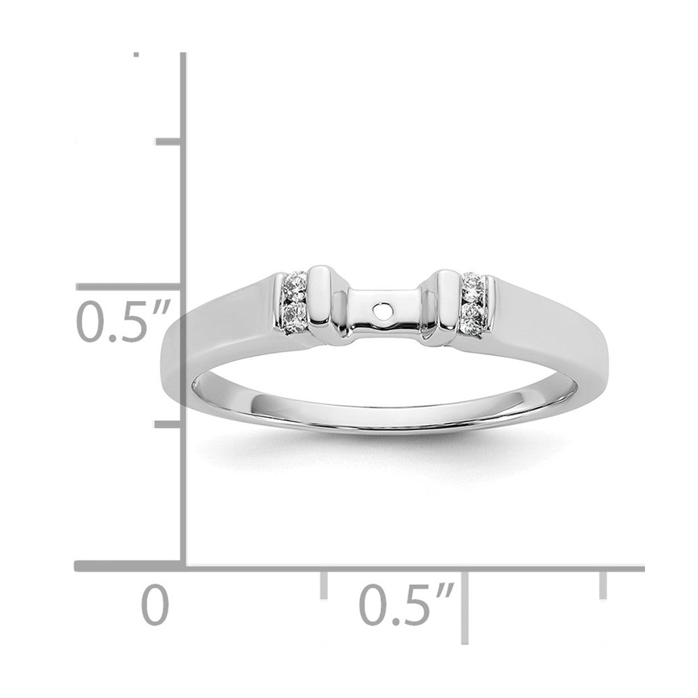 14K White Gold Diamond Peg Set Engagement Ring