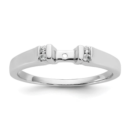 14K White Gold Diamond Peg Set Engagement Ring