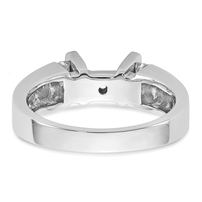 14K White Gold Peg Set 1/4 Carat Channel Diamond Semi Mount Engagement Ring
