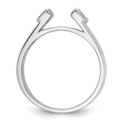 14K White Gold Peg Set 1/4 Carat Channel Diamond Semi Mount Engagement Ring