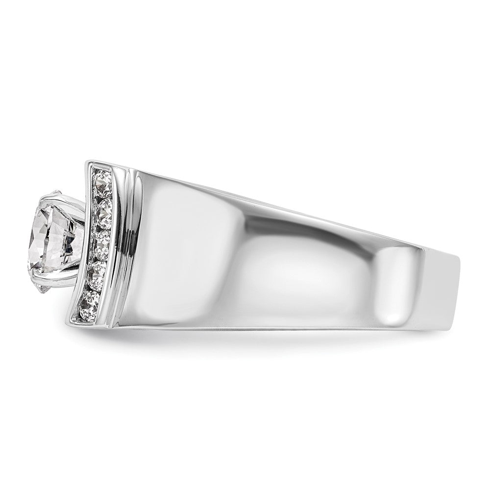 14K White Gold Peg Set 1/4 Carat Channel Diamond Semi Mount Engagement Ring