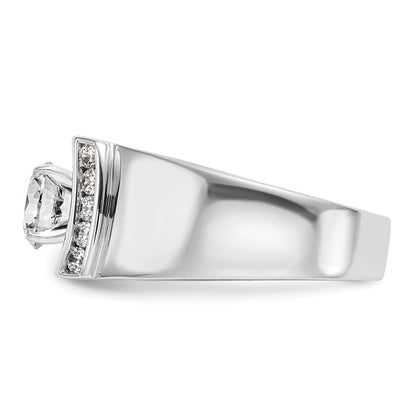 14K White Gold Peg Set 1/4 Carat Channel Diamond Semi Mount Engagement Ring