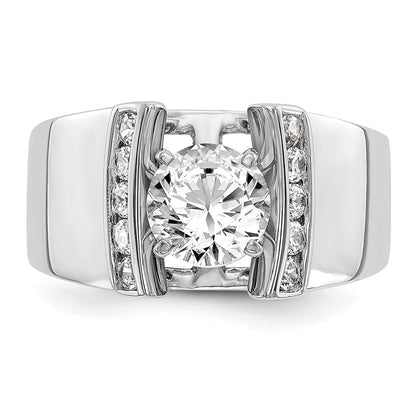 14k White Gold 1/4 Ct. Lab Grown Diamond VS/SI+ G+ Peg Set Engagement Ring
