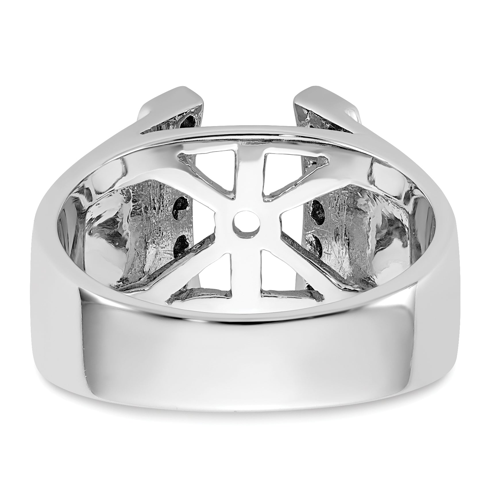 14K White Gold Peg Set 1/4 Carat Channel Diamond Semi Mount Engagement Ring