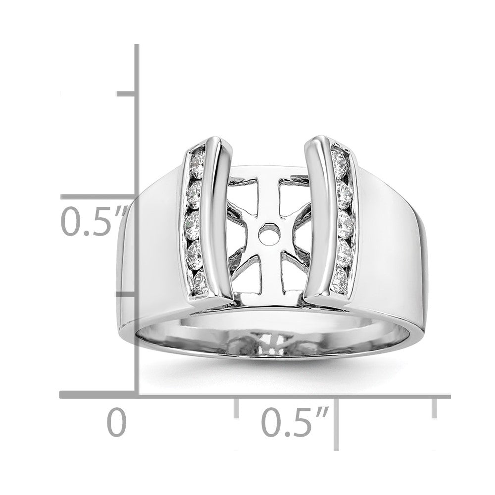 14k White Gold 1/4 Ct. Lab Grown Diamond VS/SI+ G+ Peg Set Engagement Ring