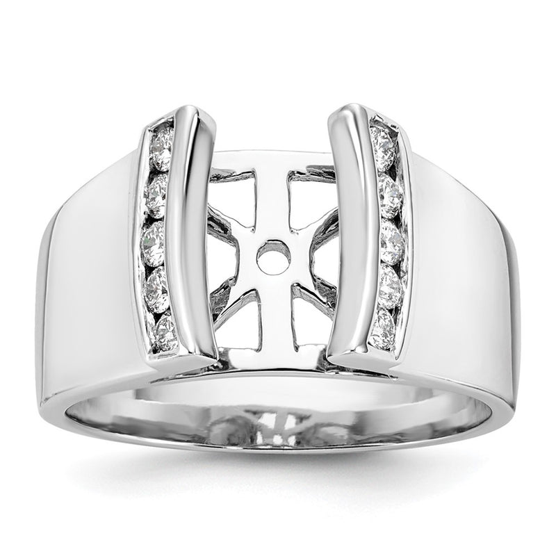 14k White Gold 1/4 Ct. Lab Grown Diamond VS/SI+ G+ Peg Set Engagement Ring