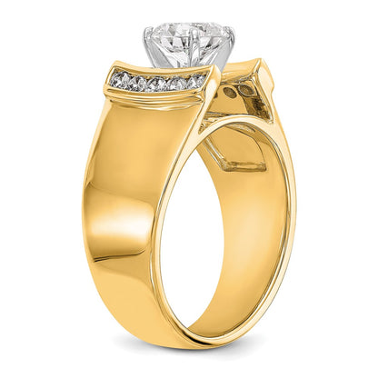14k Yellow Gold 1/4 Ct. Lab Grown Diamond VS/SI+ G+ Peg Set Engagement Ring