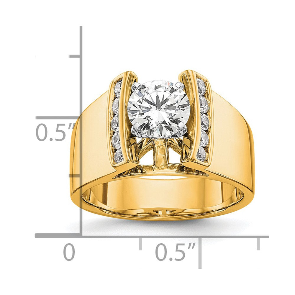 14k Yellow Gold 1/4 Ct. Lab Grown Diamond VS/SI+ G+ Peg Set Engagement Ring