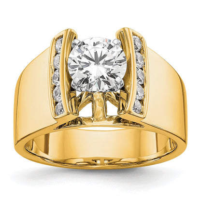 14k Yellow Gold 1/4 Ct. Lab Grown Diamond VS/SI+ G+ Peg Set Engagement Ring