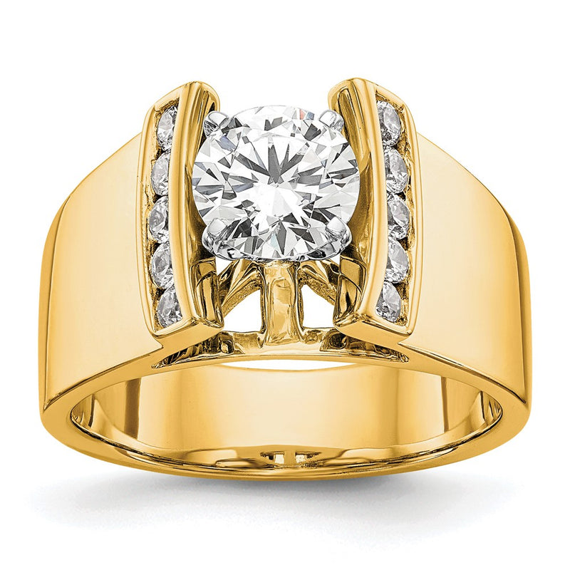 14k Yellow Gold 1/4 Ct. Lab Grown Diamond VS/SI+ G+ Peg Set Engagement Ring