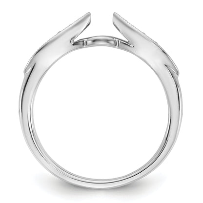 14K White Gold Peg Set 1/8 Carat Diamond Semi Mount Engagement Ring