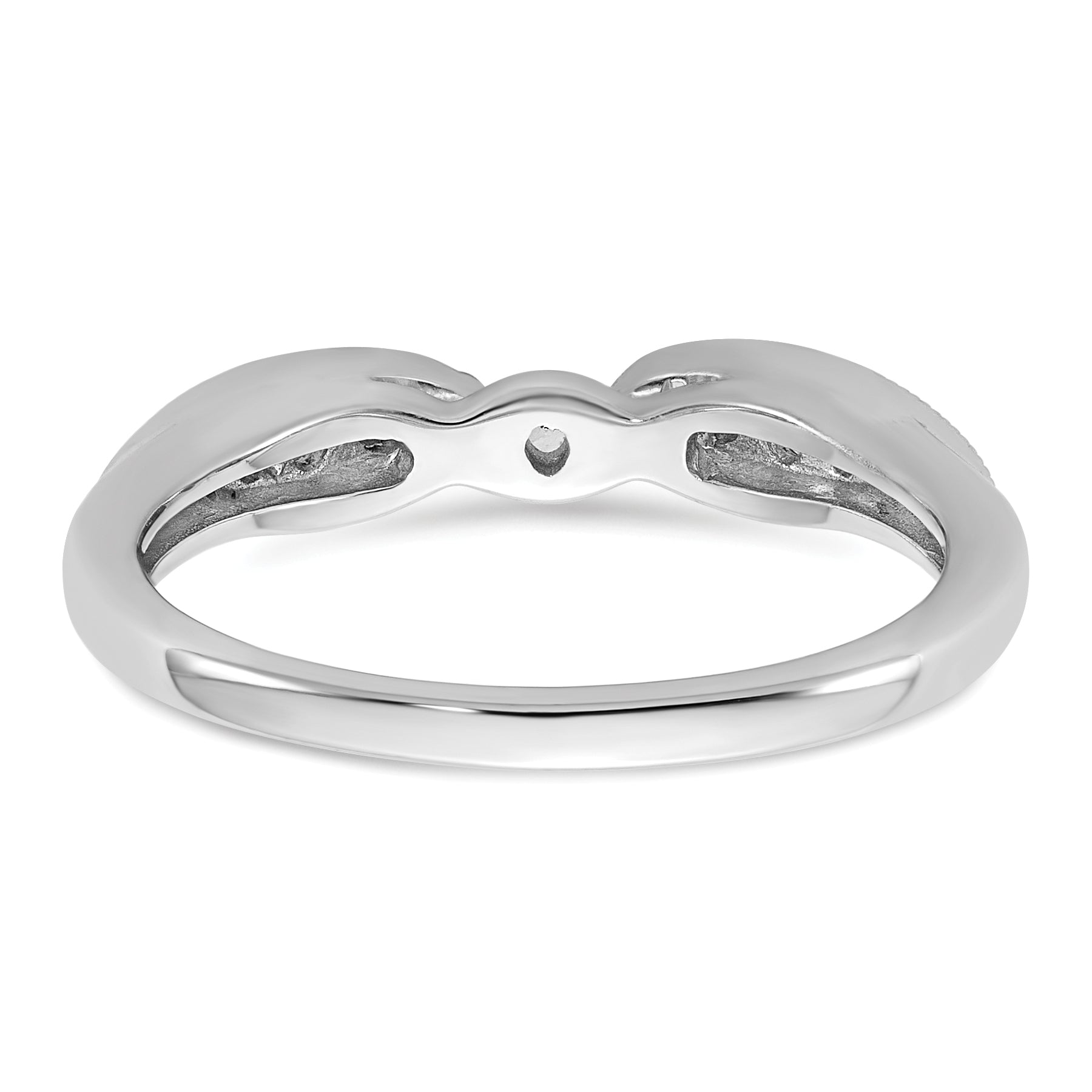 14K White Gold Peg Set 1/8 Carat Diamond Semi Mount Engagement Ring