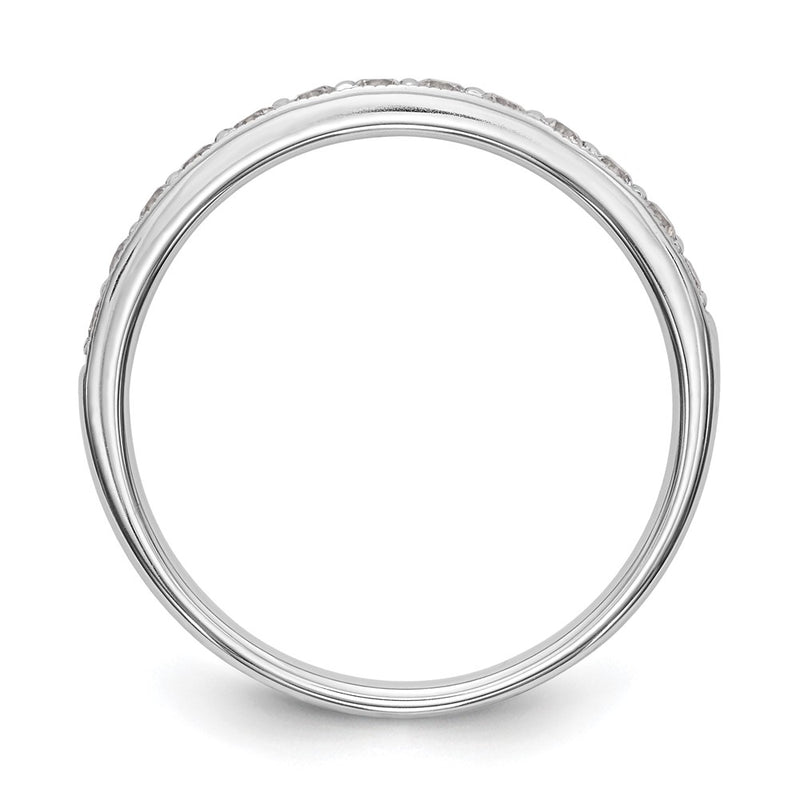 14k White Gold 1/3 Ct. Lab Grown Diamond VS/SI+ G+ Complete Wedding Band