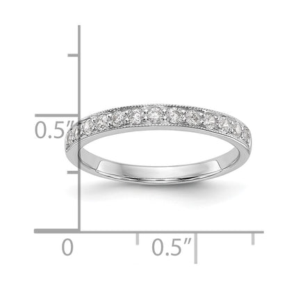 14k White Gold 1/3 Ct. Lab Grown Diamond VS/SI+ G+ Complete Wedding Band