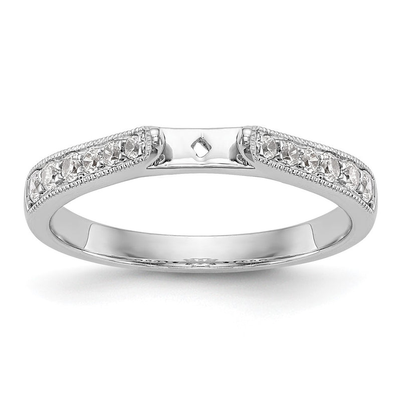 14K White Gold Simulated Diamond Engagement Ring