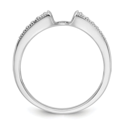 14K White Gold Peg Set 1/10 Carat Diamond Semi Mount Engagement Ring