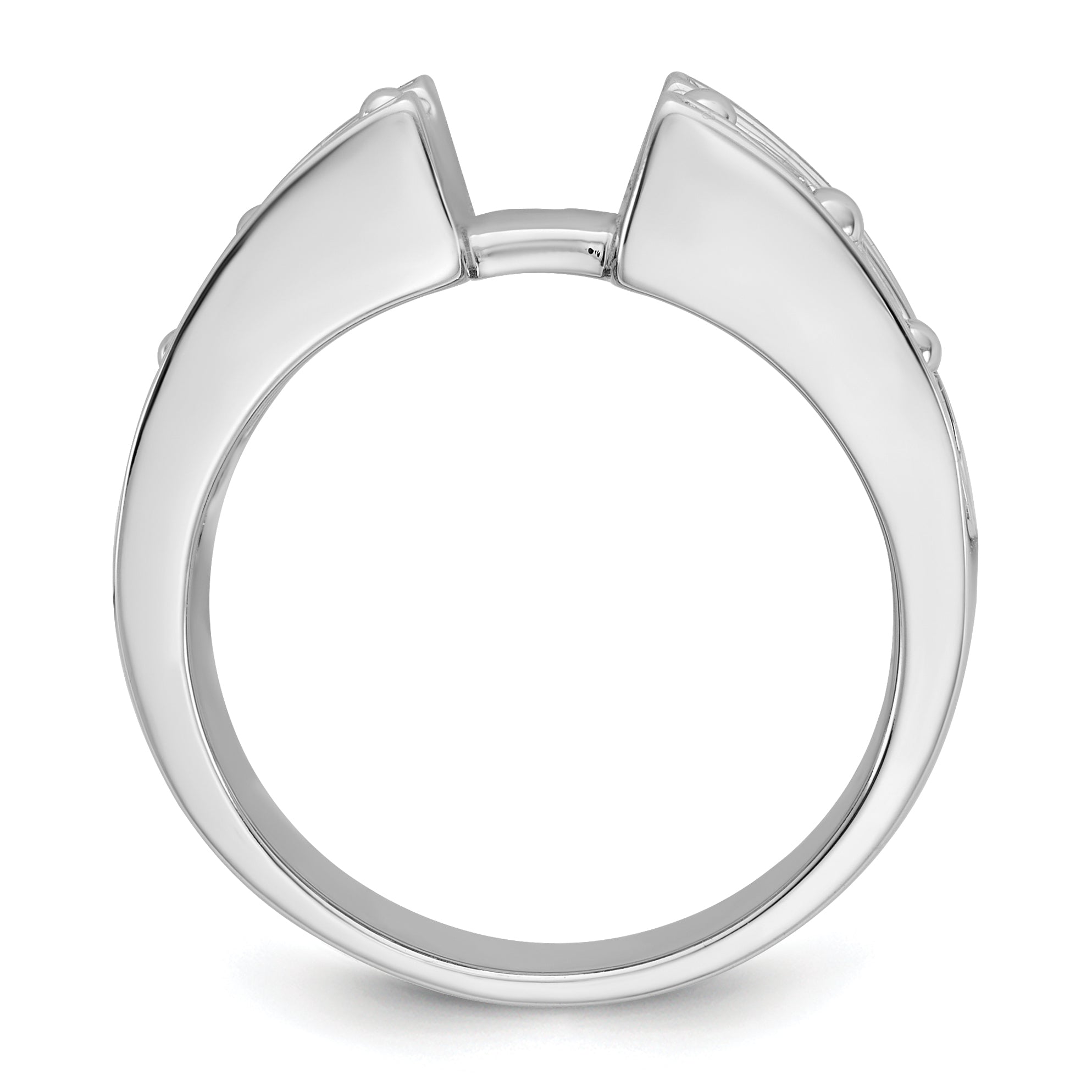 14K White Gold Peg Set 1.3 Carat Channel Diamond Semi Mount Engagement Ring