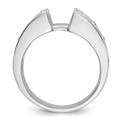 14K White Gold Peg Set 1.3 Carat Channel Diamond Semi Mount Engagement Ring