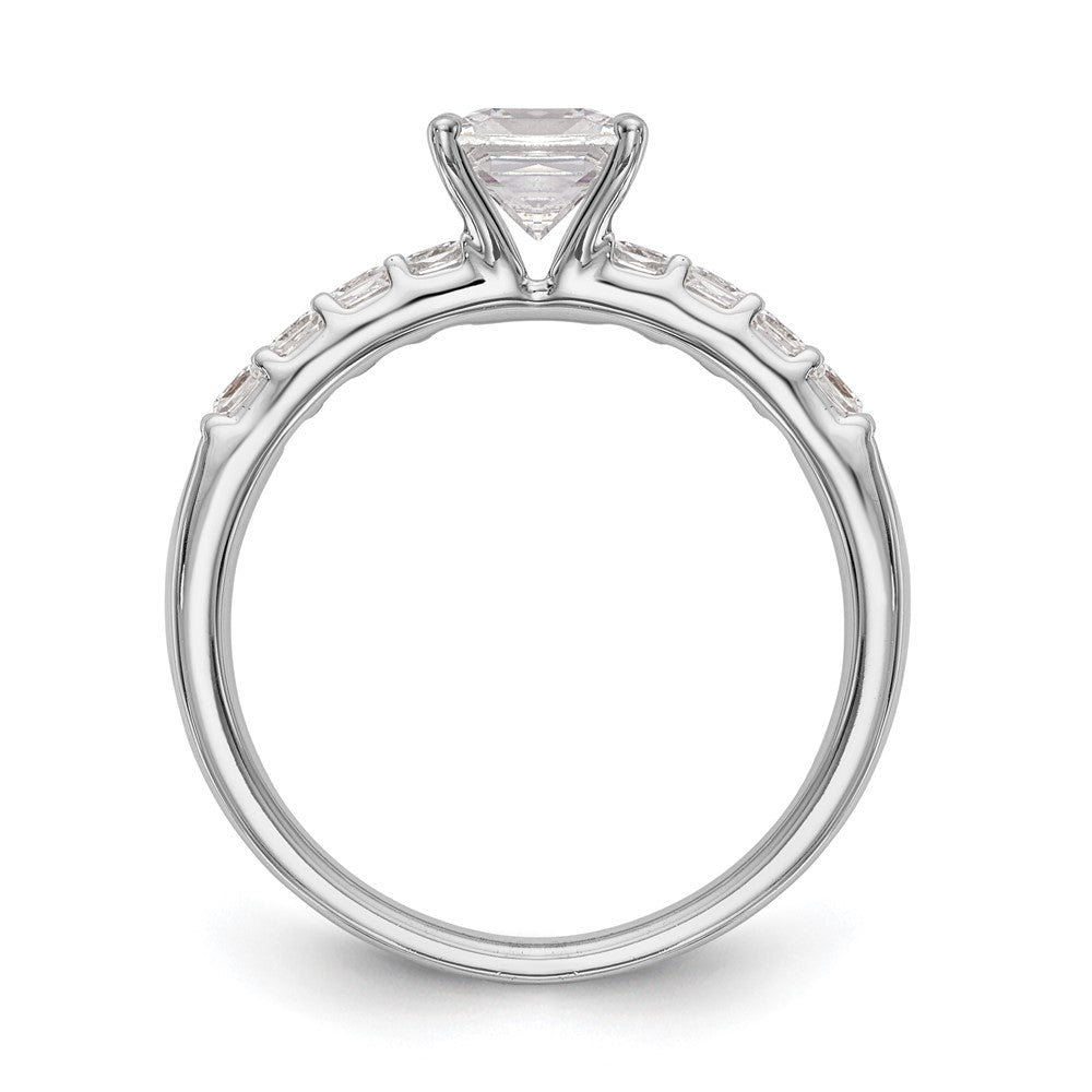 14K White Gold Simulated Diamond Engagement Ring