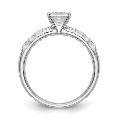 14K White Gold Simulated Diamond Engagement Ring