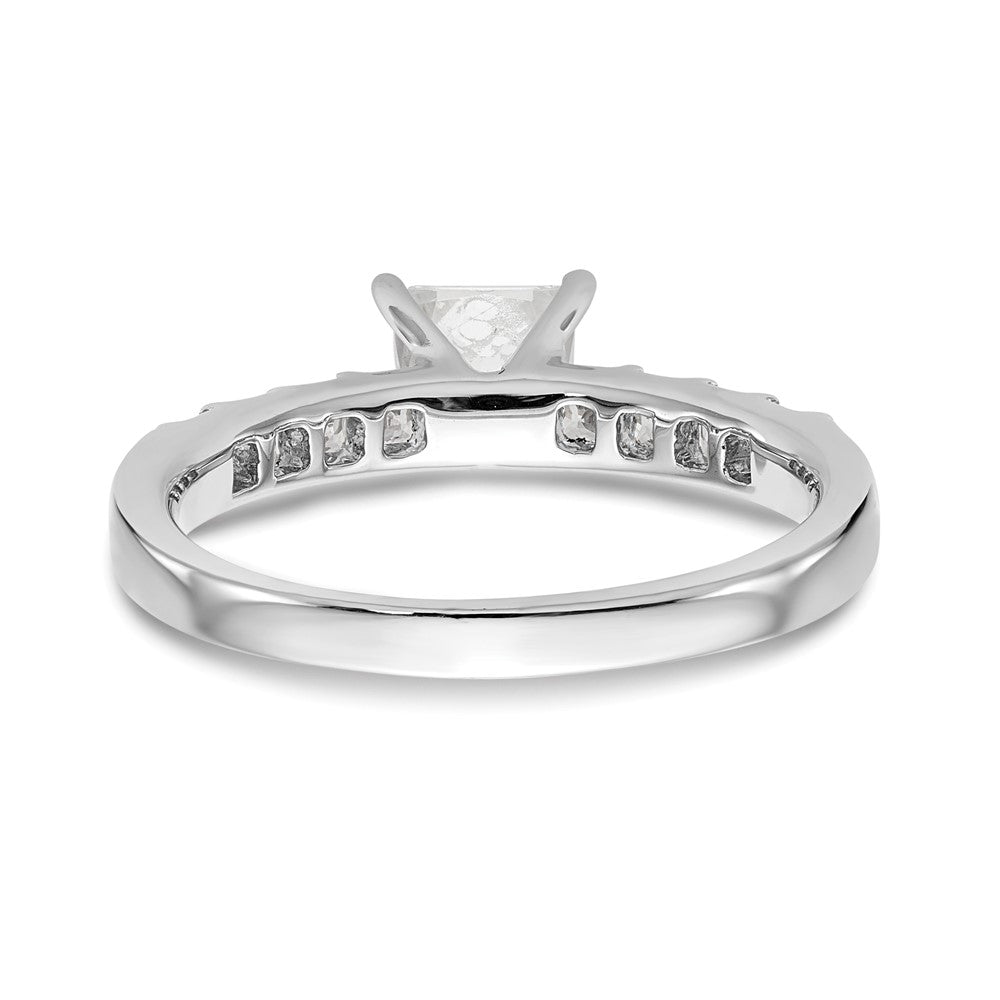 14K White Gold Simulated Diamond Engagement Ring