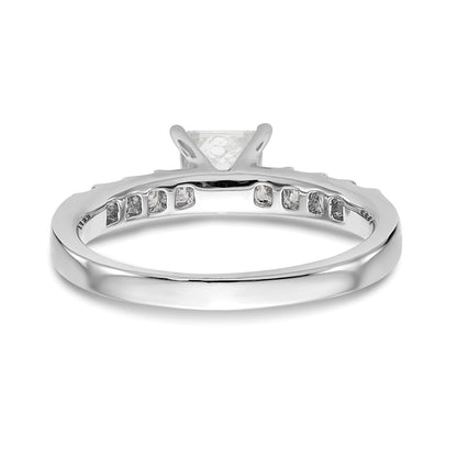 14K White Gold Simulated Diamond Engagement Ring