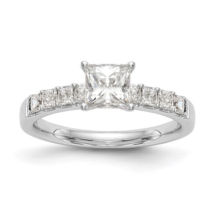 14K White Gold Simulated Diamond Engagement Ring