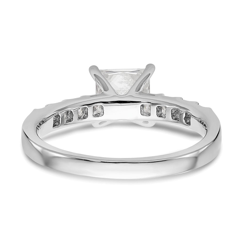 14K White Gold Simulated Diamond Engagement Ring