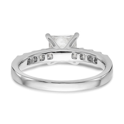 14K White Gold Simulated Diamond Engagement Ring