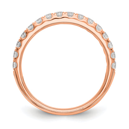 14K Rose Gold True Origin 1/2 Carat Lab Grown Diamond Vs D E F Wedding Band