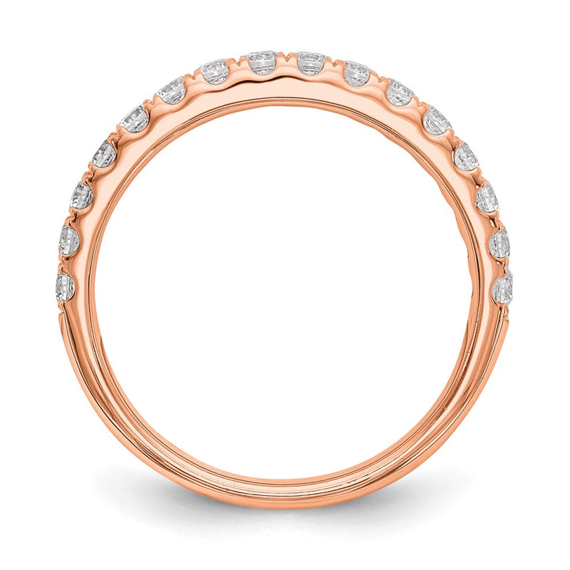 14K Rose Gold True Origin 1/2 Carat Lab Grown Diamond Vs D E F Wedding Band