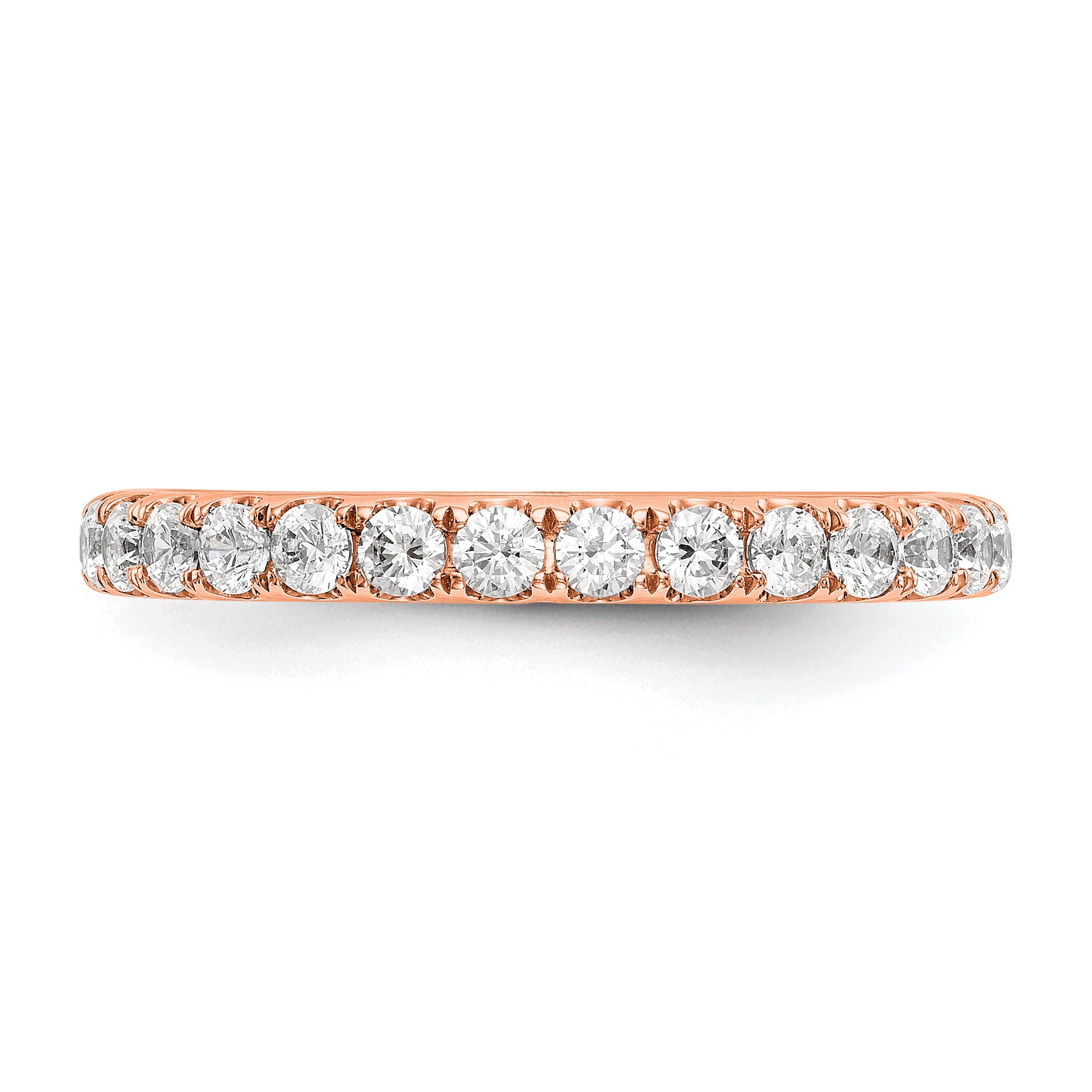 14K Rose Gold True Origin 1/2 Carat Lab Grown Diamond Vs D E F Wedding Band