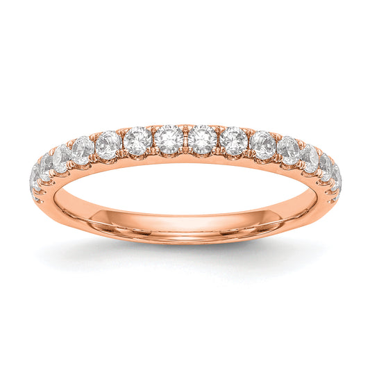 14K Rose Gold True Origin 1/2 Carat Lab Grown Diamond Vs D E F Wedding Band