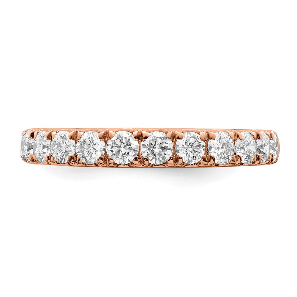 True Origin 14K Rose Gold 7/8 carat Lab Grown Diamond VS+ F+ Complete Wedding Band Ring