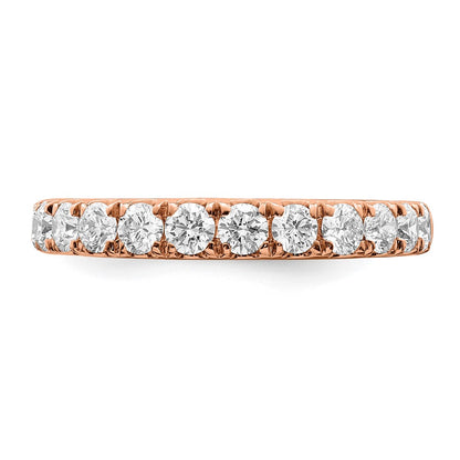 True Origin 14K Rose Gold 7/8 carat Lab Grown Diamond VS+ F+ Complete Wedding Band Ring