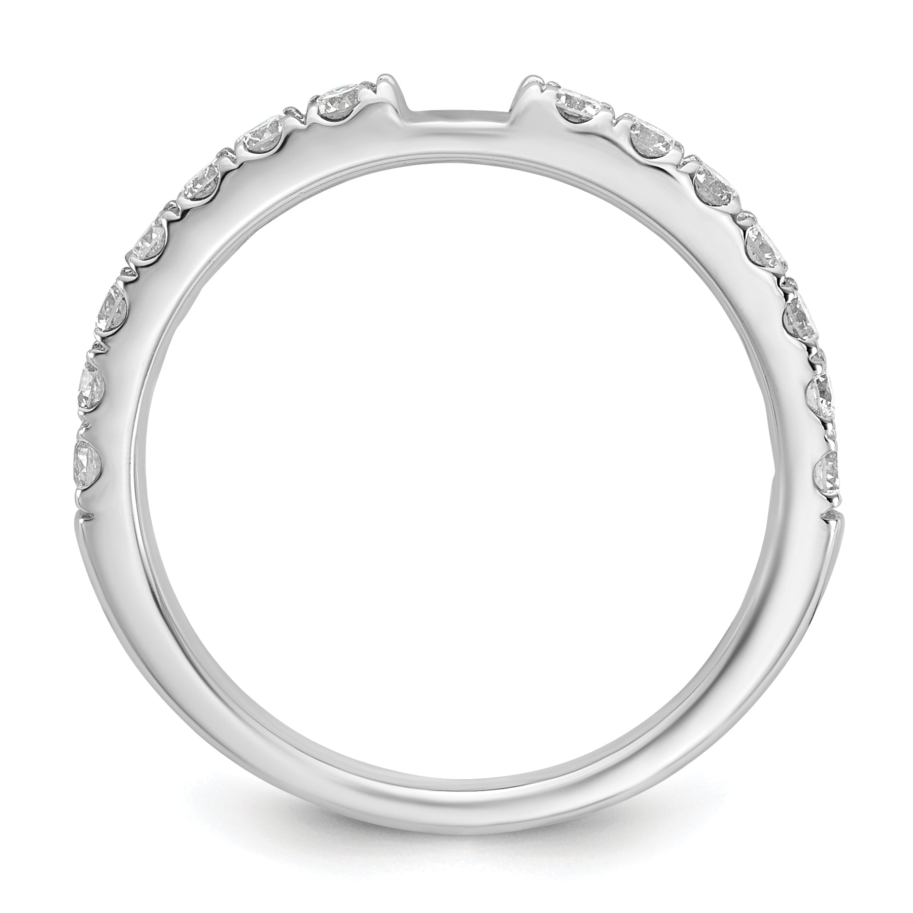 14k White Gold 1/2 Ct. Lab Grown Diamond VS/SI+ G+ Peg Set Engagement Ring