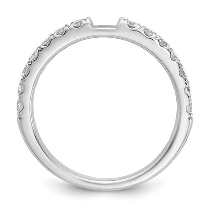 14K White Gold Peg Set 1/2 carat Diamond Semi-mount Engagement Ring