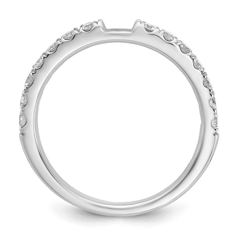 True Origin 14K White Gold 1/2 carat Lab Grown Diamond VS+ F+ Semi-Mount Peg Set Engagement Ring