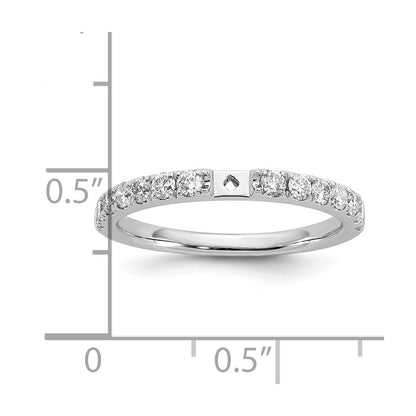 True Origin 14K White Gold 1/2 carat Lab Grown Diamond VS+ F+ Semi-Mount Peg Set Engagement Ring