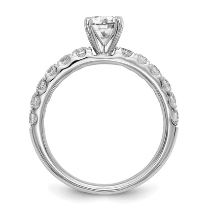 14k White Gold 5/8 Ct. Lab Grown Diamond VS/SI+ G+ Peg Set Engagement Ring