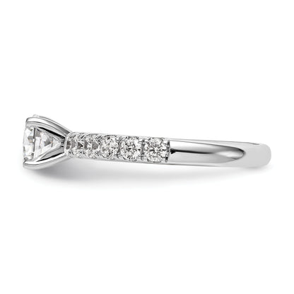 14k White Gold 5/8 Ct. Lab Grown Diamond VS/SI+ G+ Peg Set Engagement Ring