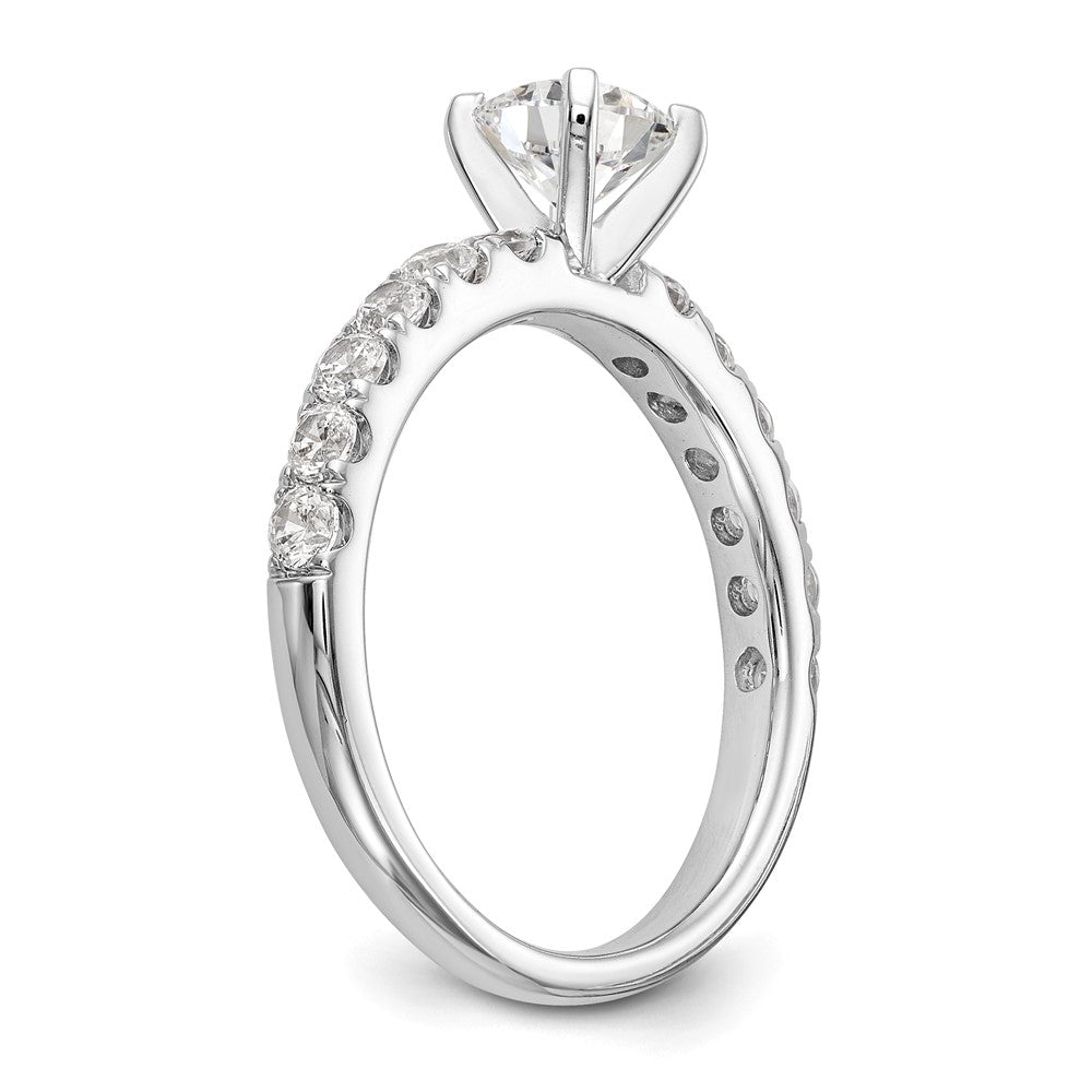 14k White Gold 5/8 Ct. Lab Grown Diamond VS/SI+ G+ Semi Mount Peg Set Engagement Ring