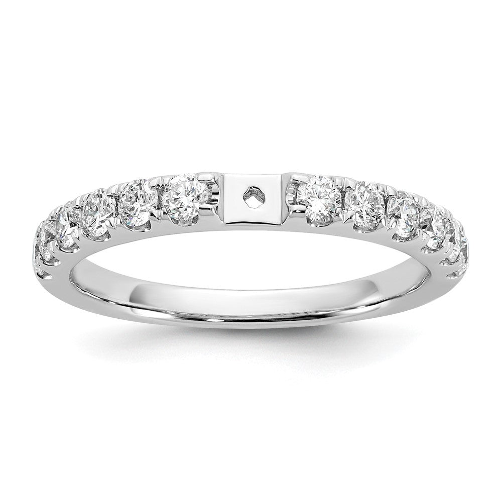14k White Gold 5/8 Ct. Lab Grown Diamond VS/SI+ G+ Semi Mount Peg Set Engagement Ring