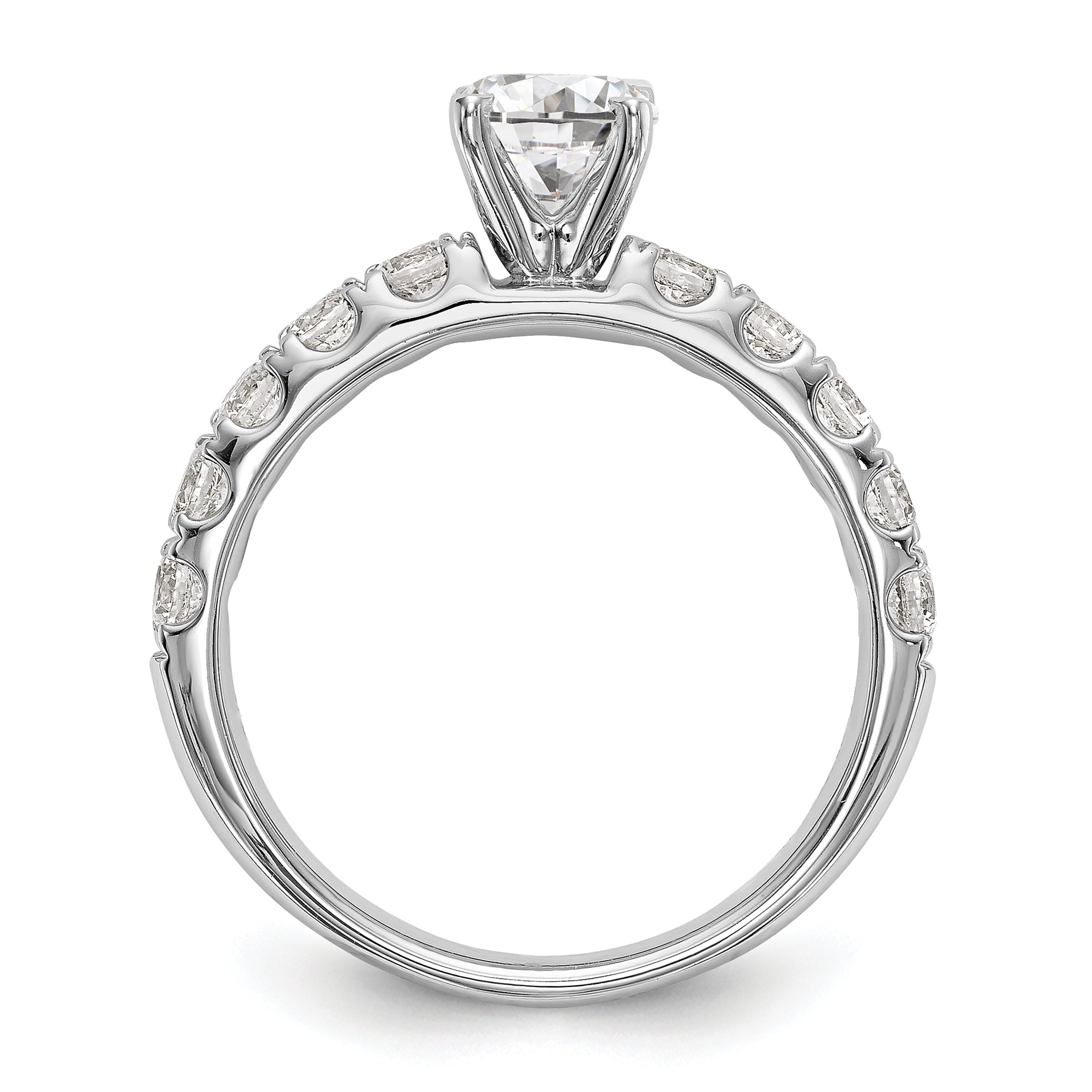 14k White Gold 3/4 Ct. Lab Grown Diamond VS/SI+ G+ Peg Set Engagement Ring