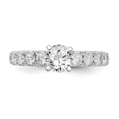 True Origin 14K White Gold 3/4 carat Lab Grown Diamond VS+ F+ Semi-Mount Peg Set Engagement Ring