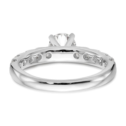 14k White Gold 3/4 Ct. Lab Grown Diamond VS/SI+ G+ Peg Set Engagement Ring