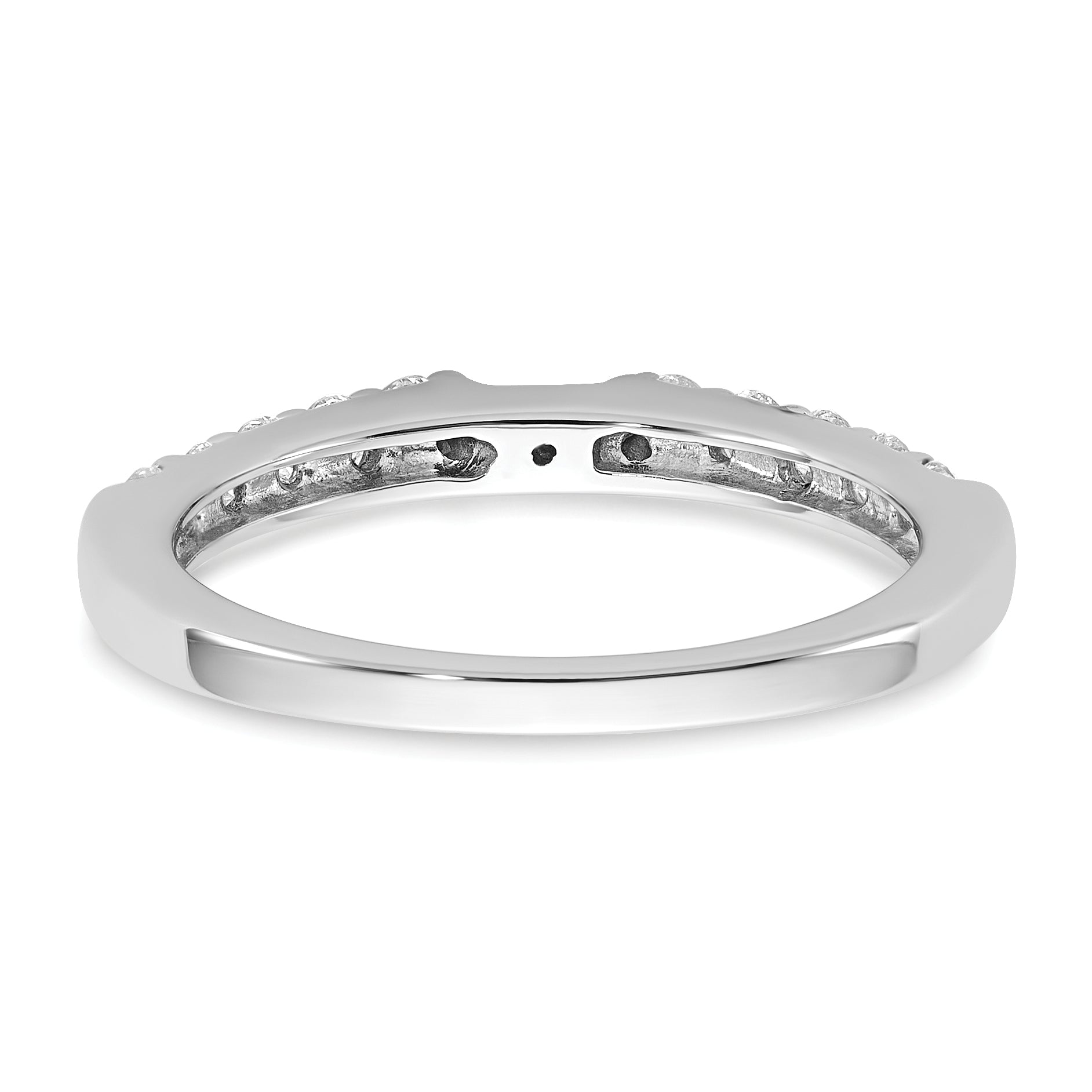 14K White Gold Peg Set 1/2 Carat Diamond Semi Mount Engagement Ring