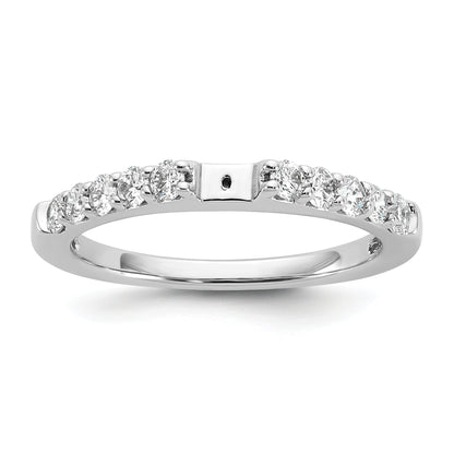 14K White Gold Peg Set 1/2 Carat Diamond Semi Mount Engagement Ring