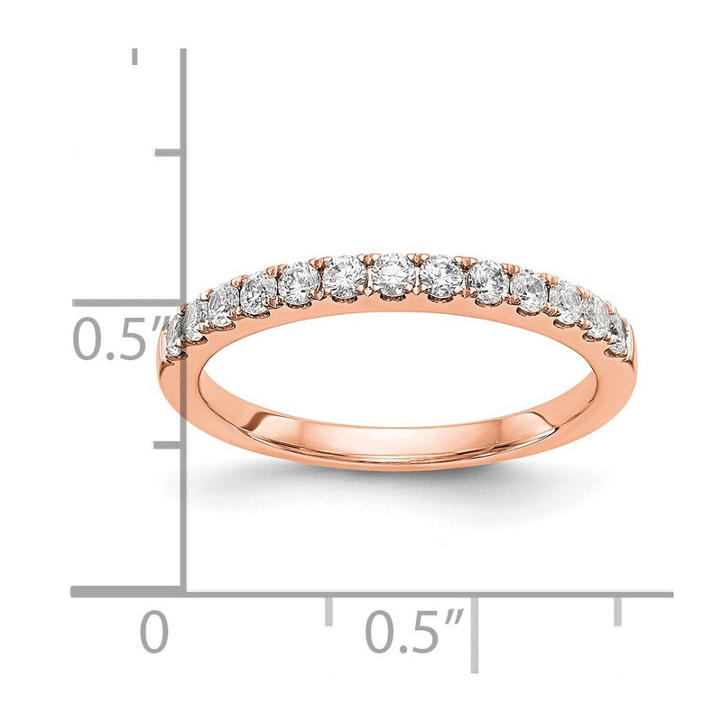 14K Rose Gold Diamond Wedding Band